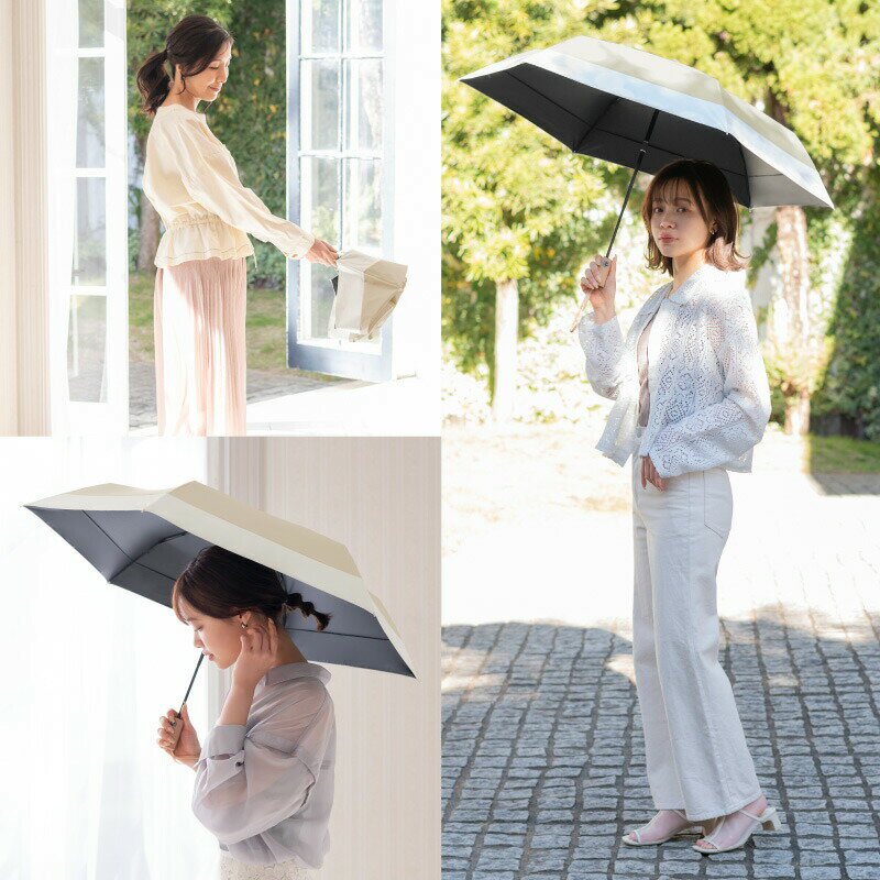 自動開閉 日傘 折りたたみ ワンタッチ 6本骨 晴雨兼用 雨傘 完全遮光100% UVカット99.9％ UPF50+ レディース 軽量 3段折り ワンプッシュ ジャンプ傘 おりたたみ傘 撥水 耐風 頑丈 プレゼント