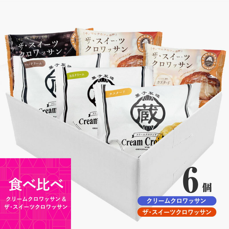 【ポイント2倍！】 冷凍 スイーツ 食べ比べ 詰め合わせ セット 送料無料 クロワッサン 2種6個 詰め合わせ お取り寄せ 詰合せ ギフト パン 冷凍パン 菓子パン クリームパン 内祝い 出産祝い 贈り物 お土産 2024 メッセージ 父の日