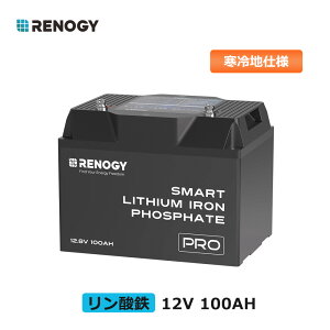 RENOGY Ŵ ।Хåƥ꡼ 12v 100ah ϻ   RV ԥ ХååŸ 顼Ÿ LiFePO4 եå ǥץ Ͽ ɺ к ֥Хåƥ꡼ 