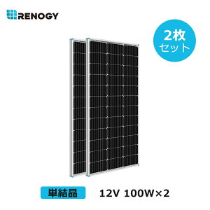 ڤ㤤2祻åȡۥΥ RENOGY 顼ѥͥ 100W 2 ñ뾽 12V MC4ͥ ѴΨ ۸ѥͥ 200W ǥ 顼㡼㡼