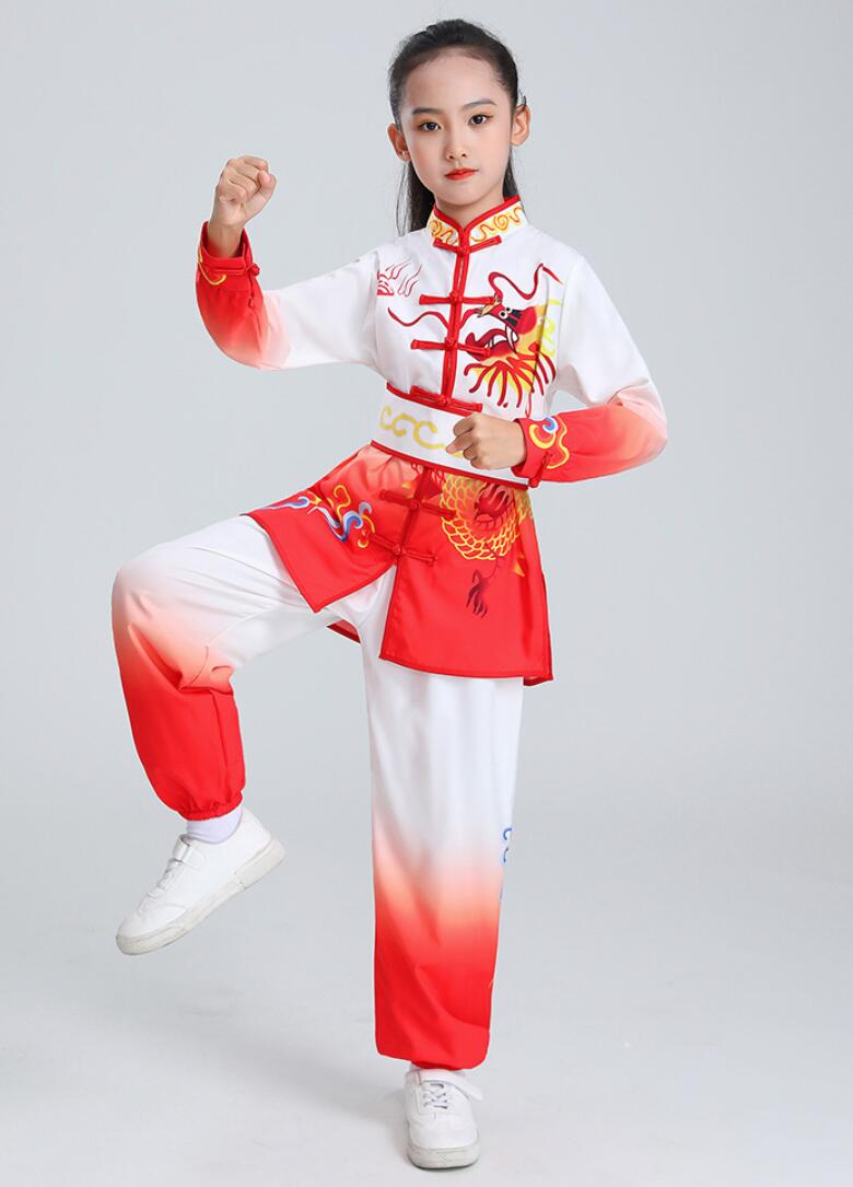 3点セット 太極拳服 太極拳ウェア 長袖 上下セット ゆったり イベント 女の子 男の...
