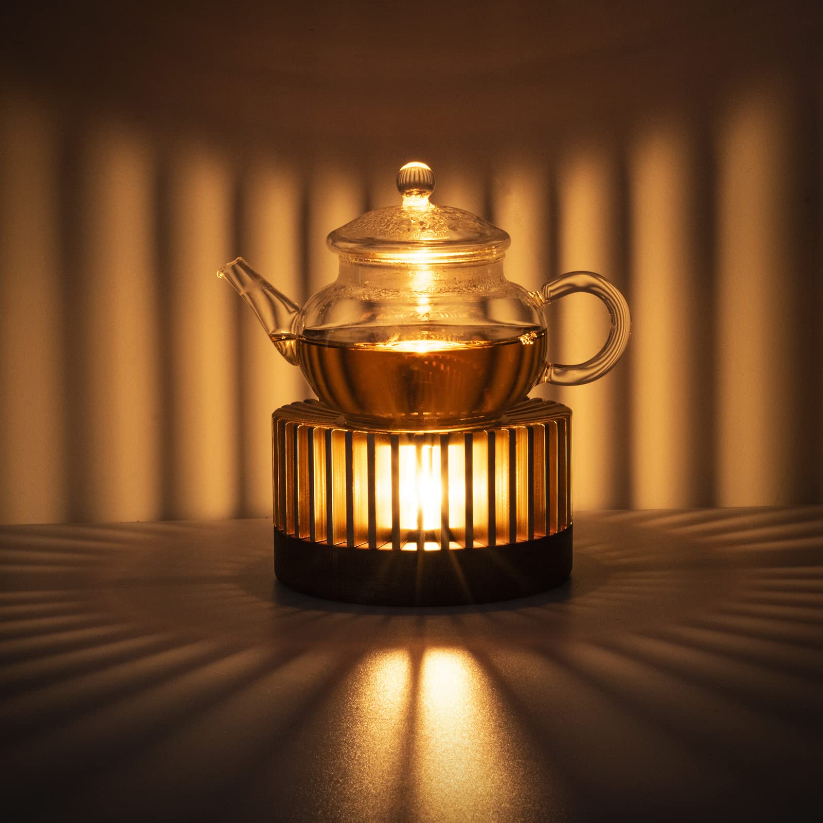 Tea Pots - ティーポットウォーマー 中サイズ 紅茶 ウォーマー 直径約110mm ティーポット キャンドル ウォーマー ティーポット 美しい光を作り出し