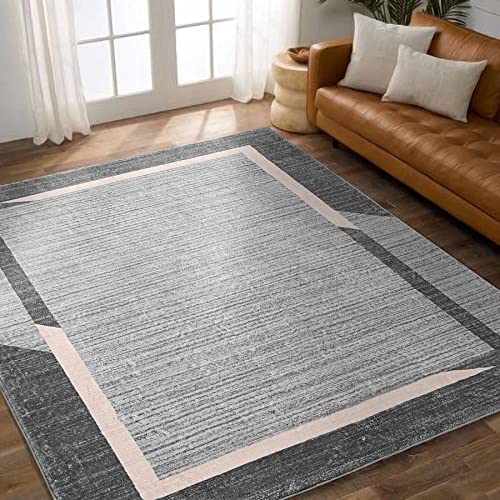 Rakuten - カーペット ラグ ラグマット160x200cm 北欧 幾何学模様 絨毯 カシミヤのような質感 ウィルトン織り 滑り止め付 しっかり 丈夫 ライン柄
