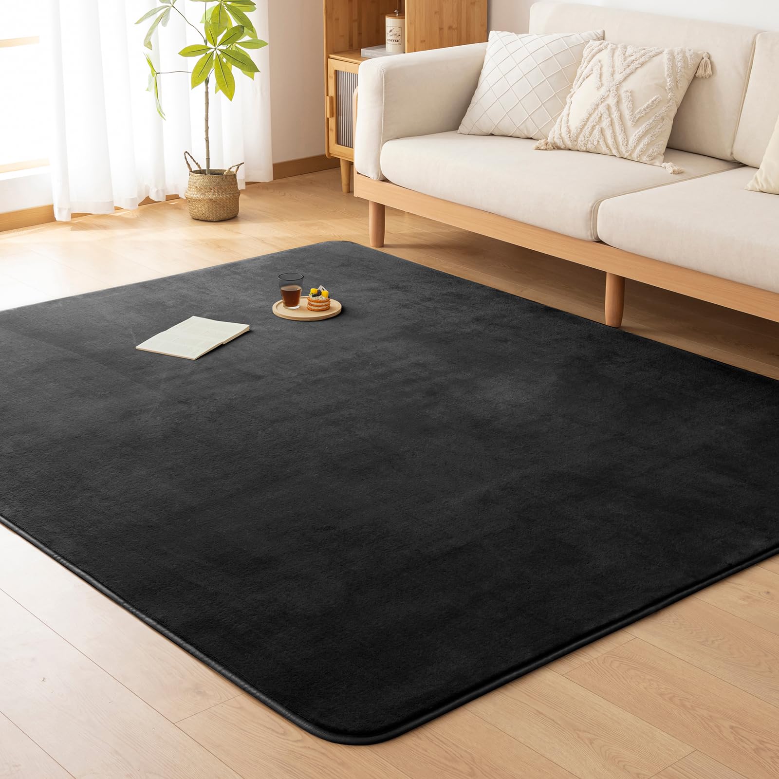 乐天商城 - カーペット ラグ 低反発 ラグマット 厚手 15mm 絨毯 防音 200×300cm 約4.5畳 滑り止め付 防ダニ 抗菌 防臭 地毯 オールシーズン快適