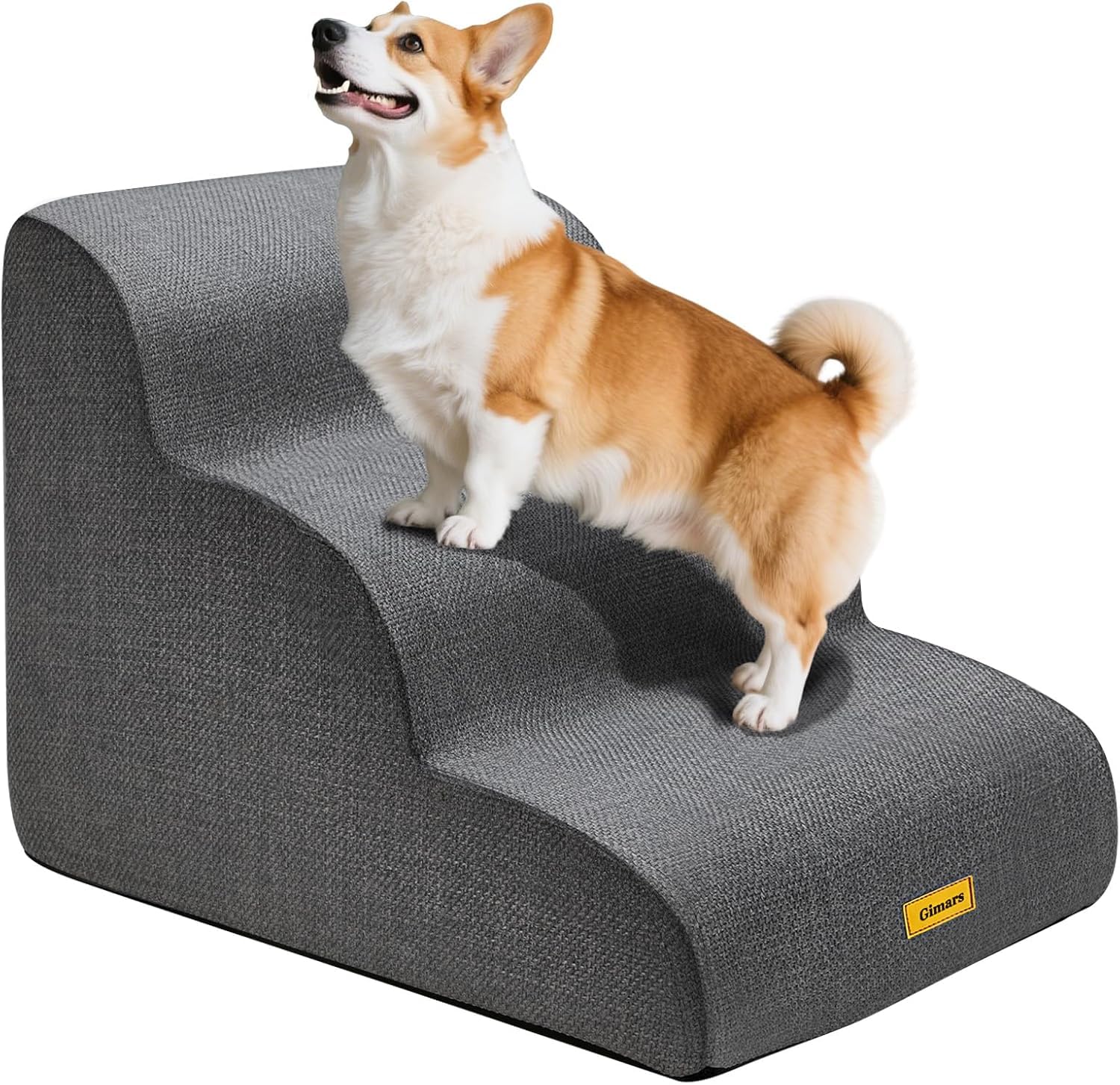 Rakuten - 犬 階段 3段タイプ 30高密度リバウンドスポンジ 小型犬?高齢犬用 ドッグステップ ソファ?ベッド用 滑り止め付き 洗えるカバー
