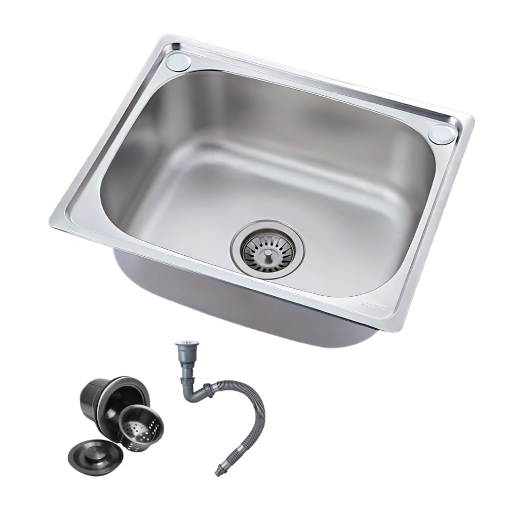 ガーデンシンク キッチン用流し台 304ステンレス製 長さ38×幅33×高さ18cm ドロップイン式 高静音 屋外作業 工具不要 簡易シンク 屋外(3.0)