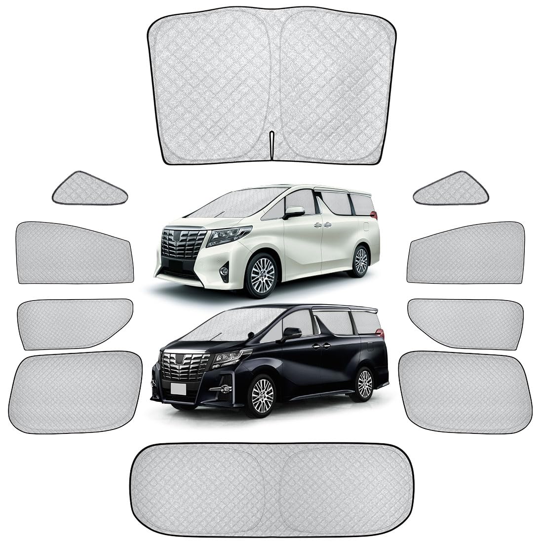 Rakuten - アルファード サンシェード 30系 車 サンシェード 断熱 遮光シェード 車窓日よけ 車中泊グッズ アウトドア 露天駐車 Alphard Vellfire