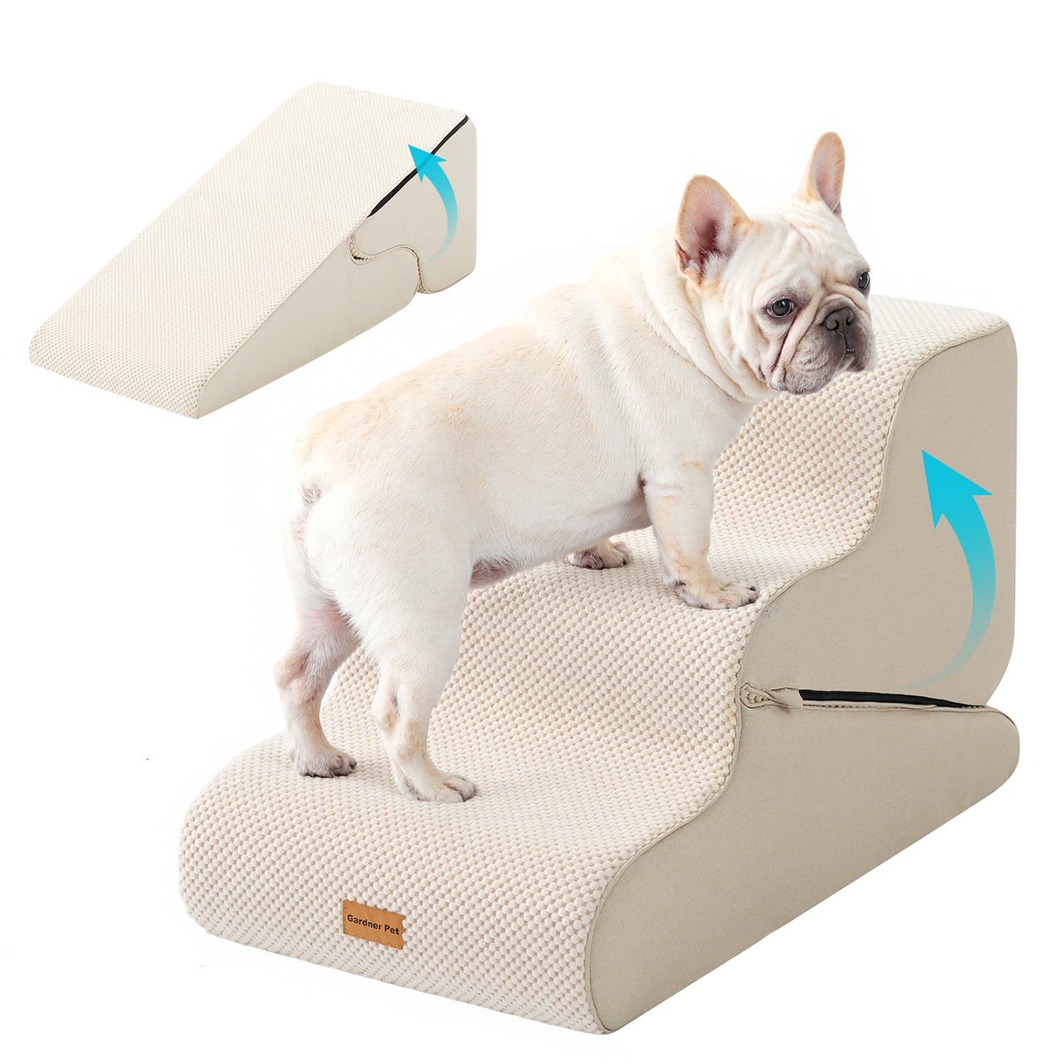 Rakuten - 犬 階段 犬スロープ階段変形機能搭載 3in1設計 1台で「3段犬用ステップ＋スロープ変形＋相当2段高さ」を実現