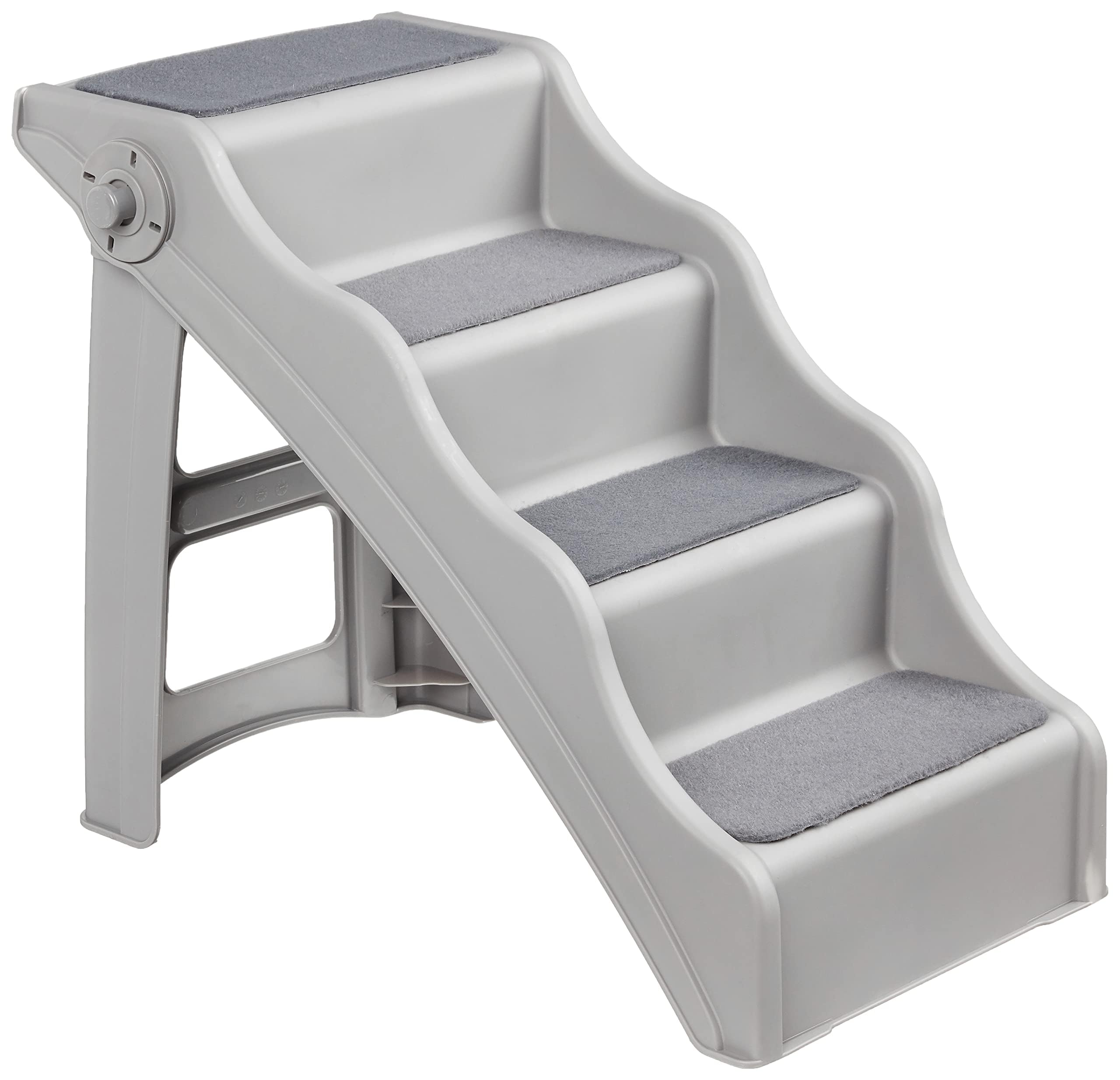 Rakuten - ベーシック ペット用 折り畳み式ステップ 階段 60.7 x 40.9 x 50.2 cm グレー