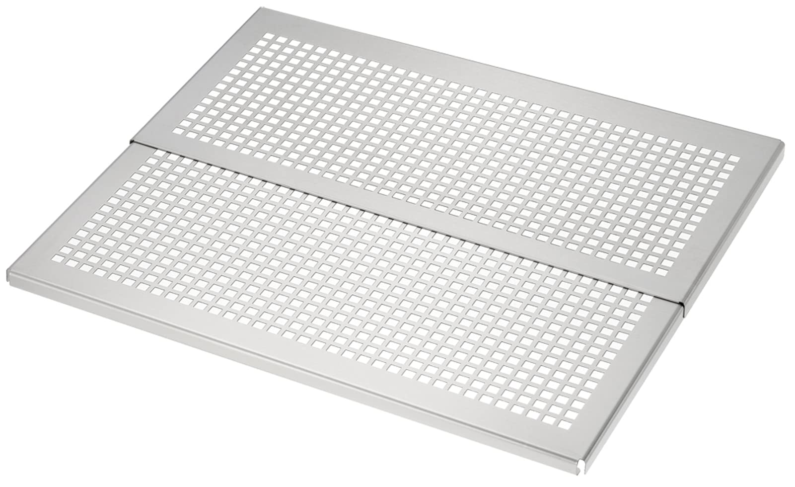 Rakuten - ヨシカワ 水切りラック 水切りかご 日本製 頑丈スライドプレート シルバー 奥行47cm 幅22.8cm~41.8cm 1305977 食器 水切り カゴ 台所