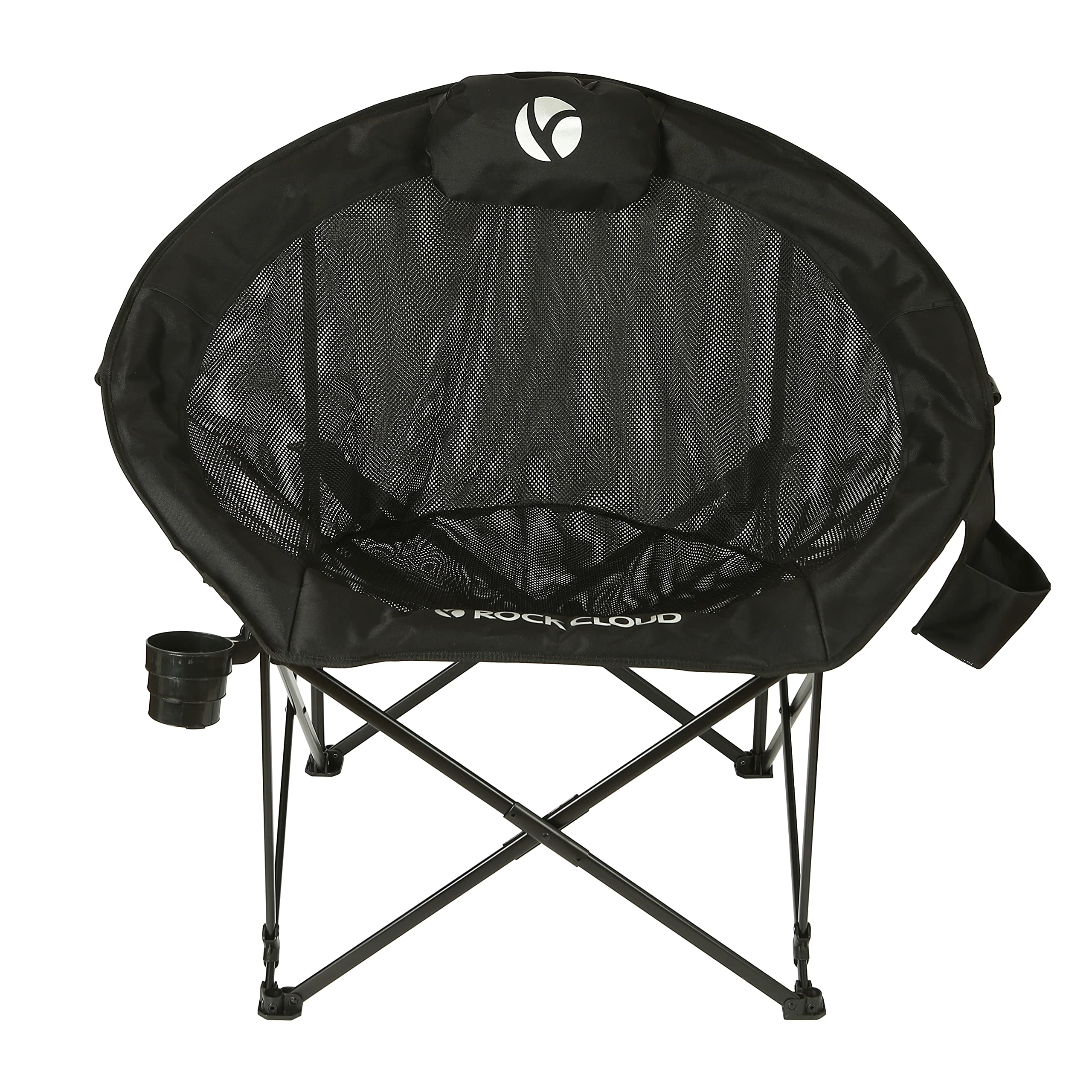 Rakuten - アウトドアチェア ムーンチェア 折りたたみ キャンプ イス 耐荷重130kg室内 室外対応 庭園 収納袋付き
