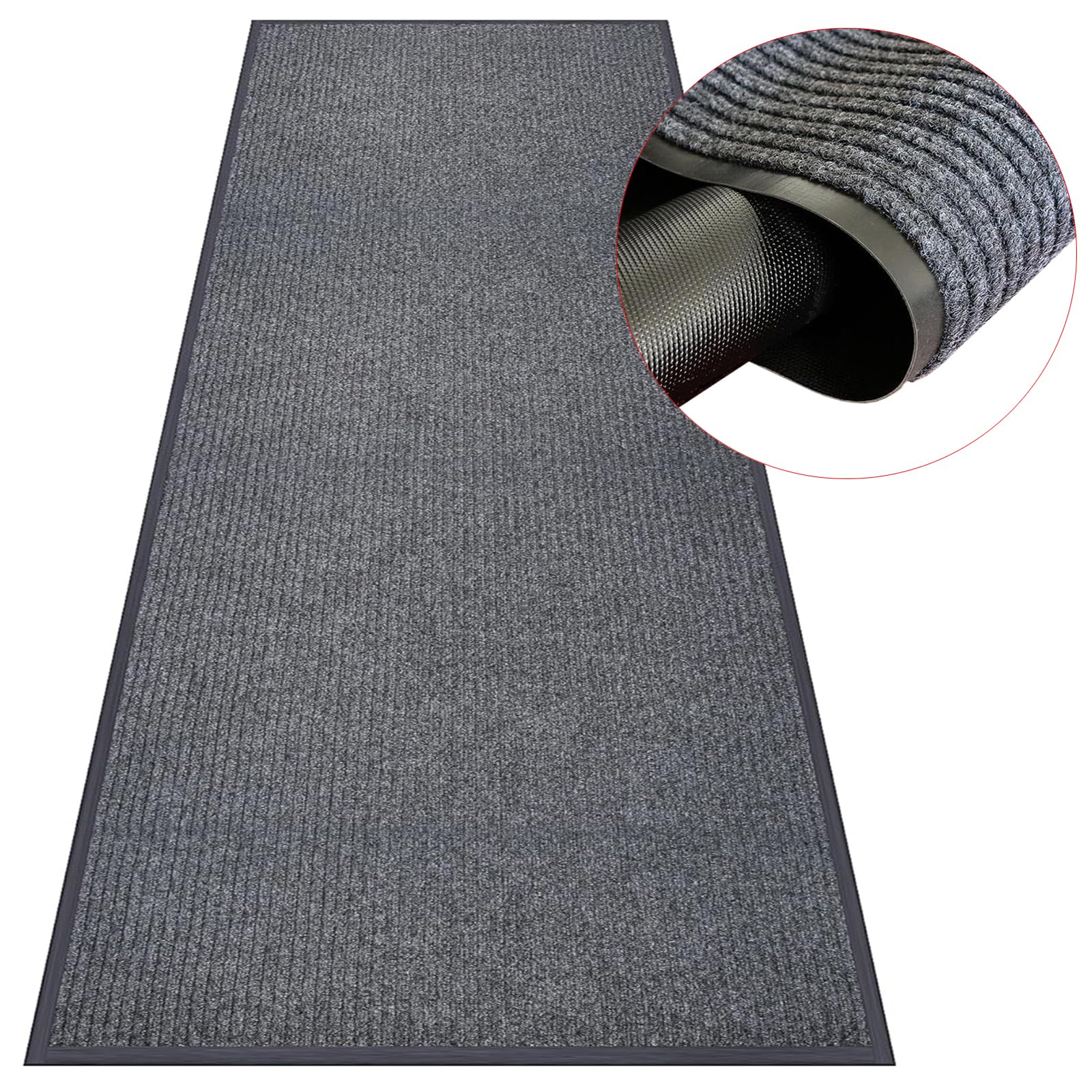 表面凸凹の設計：屋内・屋外兼用の泥落としマットです。表面の凸凹の設計で靴に付いた埃、水を有効に取ることができます。優れた滑り止め効果、子供とお年寄りがいるの家庭でも安心してお使いいただけます。簡単カット可能：300x90cm、厚さ：6mm、十分な表面積があるため、ハサミで簡単カットができ、部屋のスペースに合わせて自由にカットして良いです。泥落とし&amp;吸水：細かい泥落としや吸水用にお使いください。オフィス、事務所、飲食店、学校、公共施設、レジャー施設といった店舗など、業務用として最適です。お店、オフィスや事務所を整理整頓し、お客様に良い印象を与えましょう！高品質な素材：ポリプロピレンとポリエステルの混紡でストライプ構造の丈夫で耐候性が高いな玄関マットです。裏面はPVC素材で加工されて、頻繫に踏むや擦りでも模様が変形にくい！耐久性も抜群し、簡単にズレません。長使用寿命なので、頻繁な交換や追加支払いの手間が省けます。表面凸凹の設計：屋内・屋外兼用の泥落としマットです。表面の凸凹の設計で靴に付いた埃、水を有効に取ることができます。優れた滑り止め効果、子供とお年寄りがいるの家庭でも安心してお使いいただけます。 簡単カット可能：300x90cm、厚さ：6mm、十分な表面積があるため、ハサミで簡単カットができ、部屋のスペースに合わせて自由にカットして良いです。 泥落とし&amp;吸水：細かい泥落としや吸水用にお使いください。オフィス、事務所、飲食店、学校、公共施設、レジャー施設といった店舗など、業務用として最適です。お店、オフィスや事務所を整理整頓し、お客様に良い印象を与えましょう！ 高品質な素材：ポリプロピレンとポリエステルの混紡でストライプ構造の丈夫で耐候性が高いな玄関マットです。裏面はPVC素材で加工されて、頻繫に踏むや擦りでも模様が変形にくい！耐久性も抜群し、簡単にズレません。長使用寿命なので、頻繁な交換や追加支払いの手間が省けます。 商品情報 詳細情報 梱包サイズ &lrm;92 x 15 x 12.5 cm 素材 &lrm;ポリエステル, ポリプロピレン, ポリ塩化ビニル 色 &lrm;グレー サイズ &lrm;90cm×300cm 梱包重量 &lrm;6.65 キログラム 電池使用 &lrm;いいえ 商品重量 &lrm;6.65 キログラム