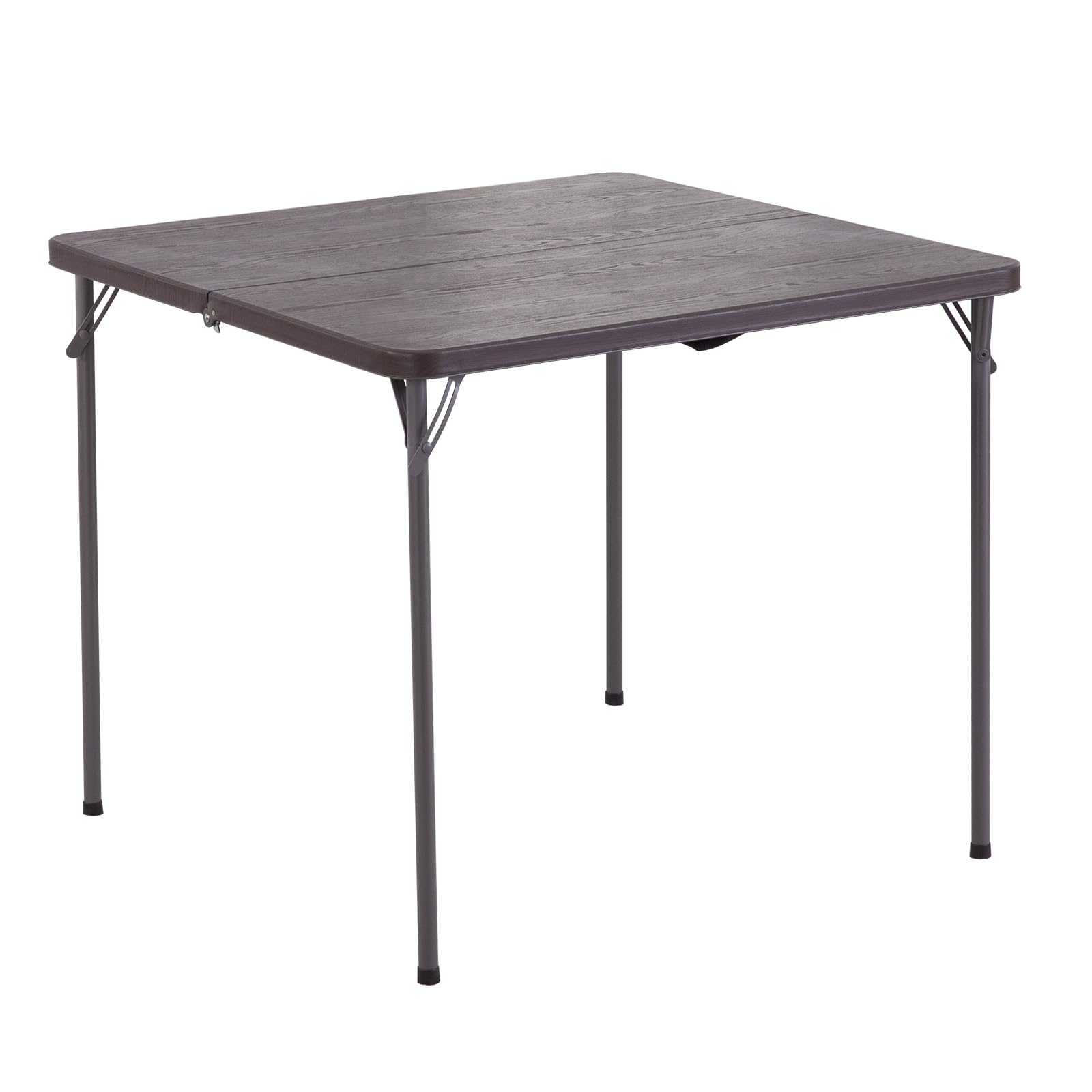 Rakuten - 折りたたみテーブル （高密度ポリエチレン）製 86×86×74 cm 二つ折り 軽量 コンパクト ハンドル付き 耐荷重150kg