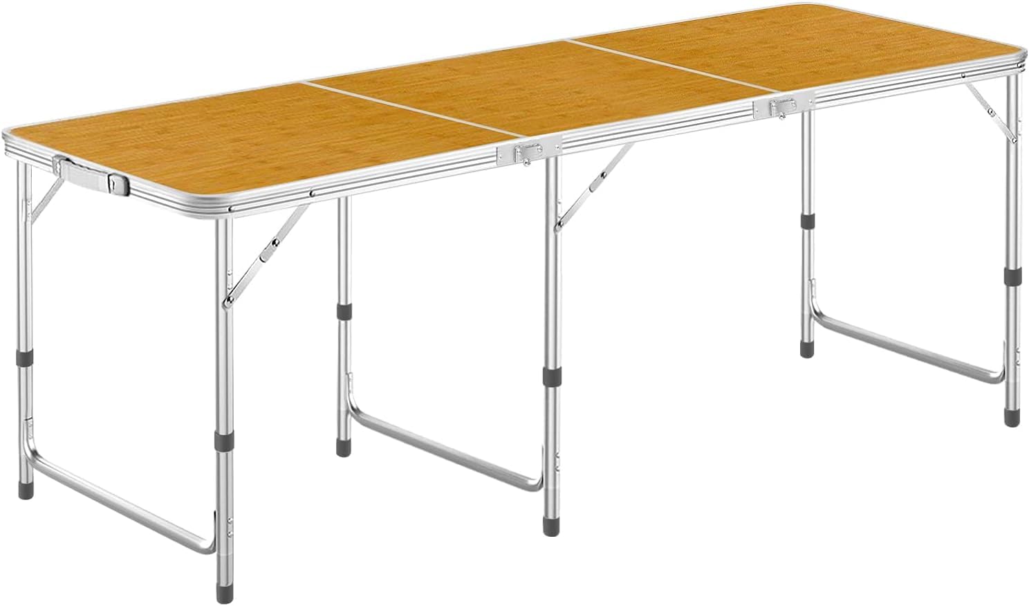Rakuten - キャンプテーブル アウトドア テーブル 折りたたみ 180CM 3段階高さ調整可能 ピクニック レジャー キャンプ用 折畳み コンパクト 収納