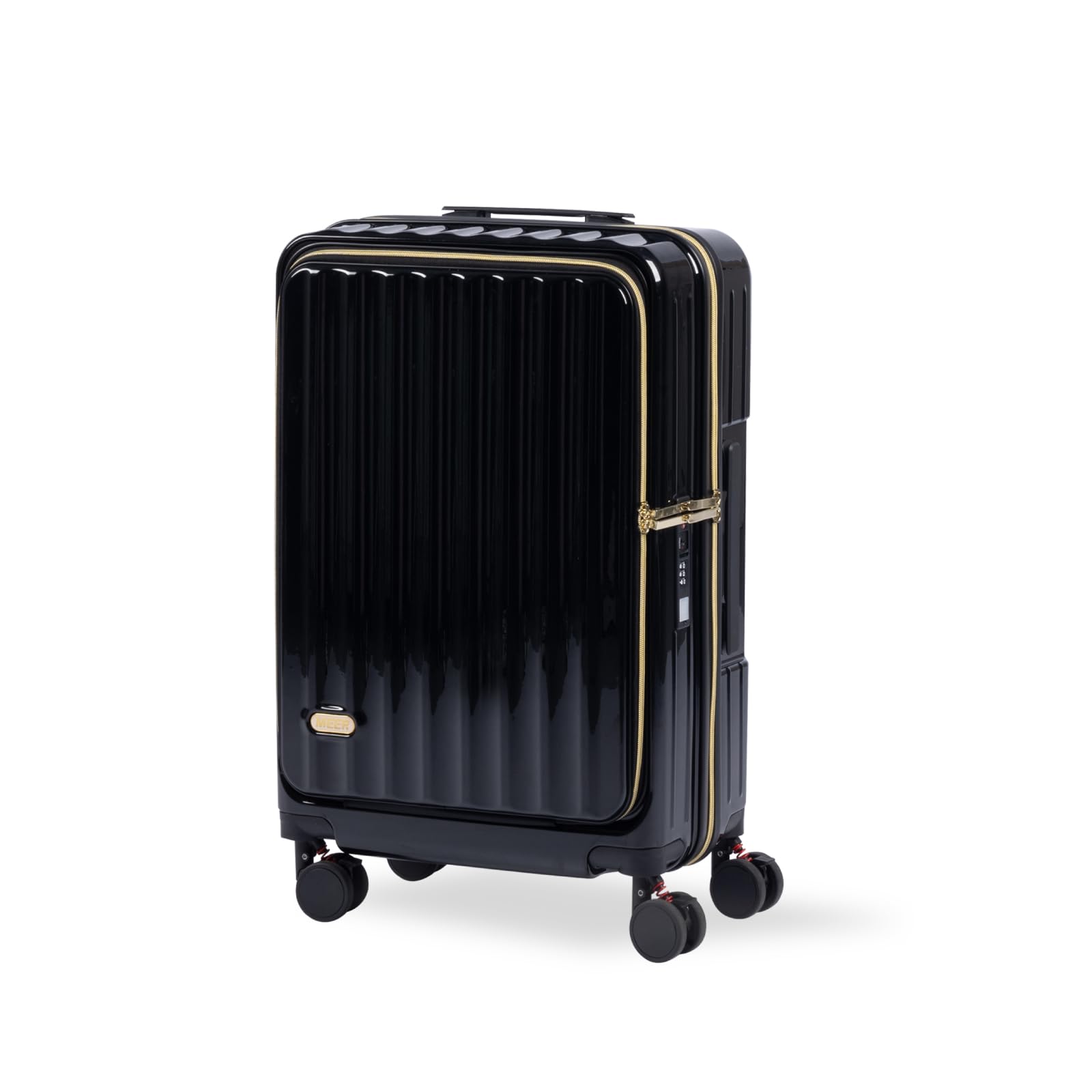 前開き スーツケース ストッパー付き USBポート付き Mサイズ 61L キャリーバッグ 4-7日用 泊まる 軽量設計 360度回転 大容量