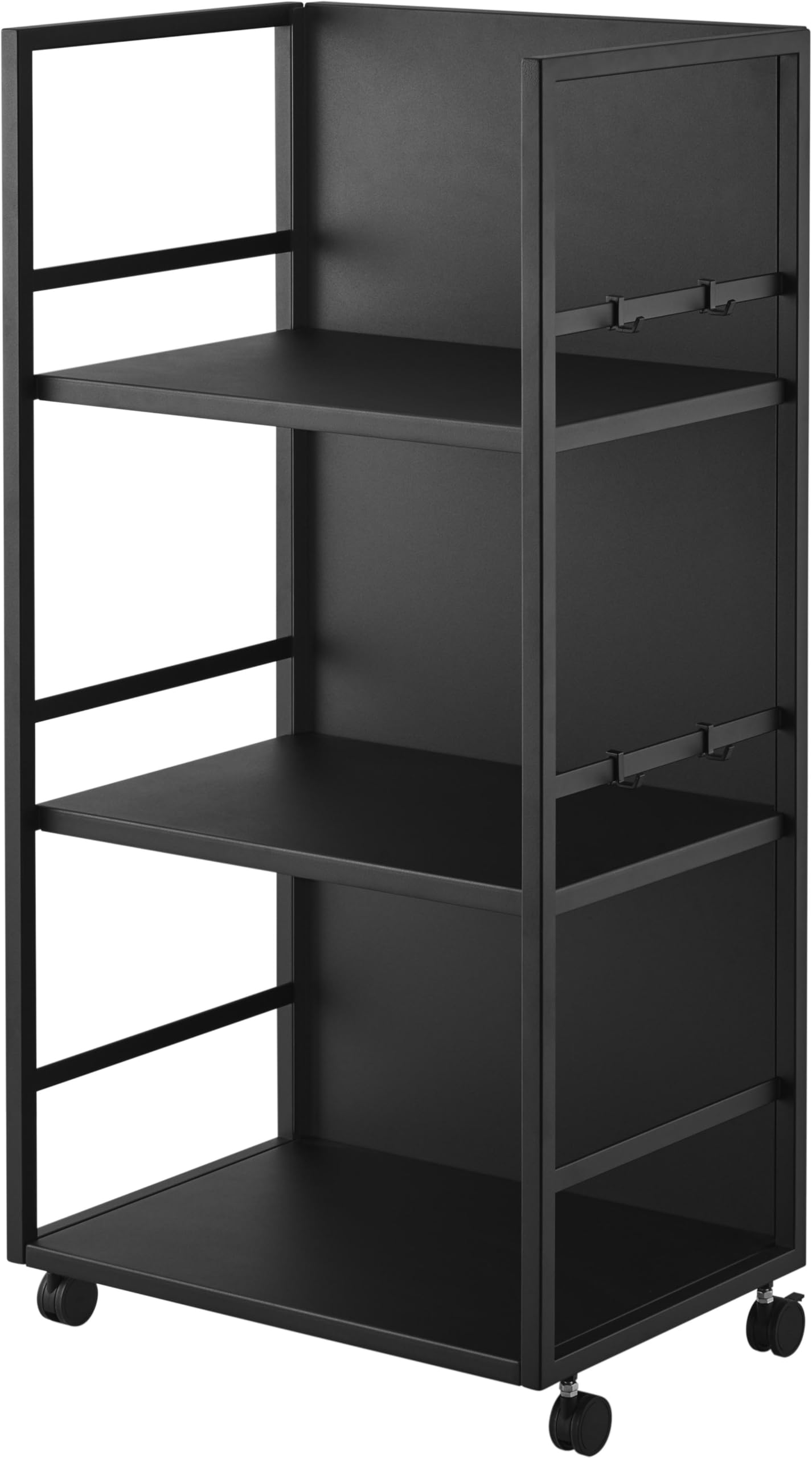 Rakuten - 目隠し ワゴン L ブラック W42×D32×H84.5cm(キャスター含む) タワー tower 隠す収納 収納ワゴン キャスター付き