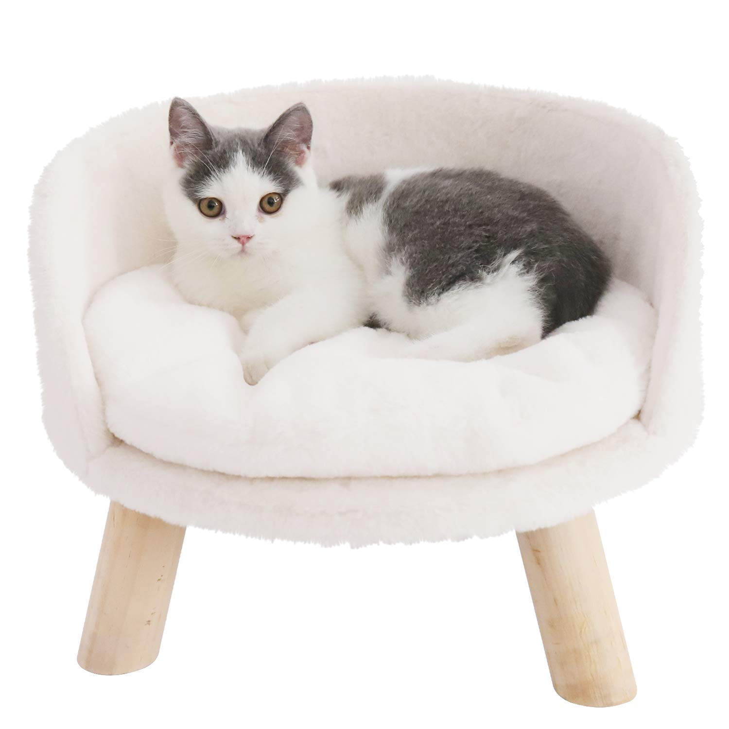 Rakuten - 猫 ソファーベッド 洗える 4kg かわいい おしゃれ 椅子型 ペットベッド 小型犬 耐噛み おもしろ ペットソファー 足付き うさぎ