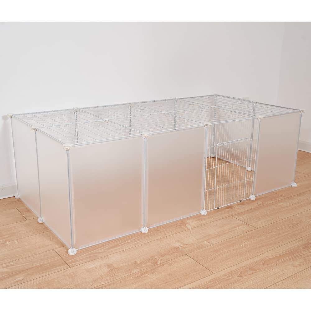Rakuten - ペットフェンス ペットサークル ケージ 45×35cmパネル12枚35×35cmパネル8枚のセット 小型犬 小動物 犬 うさぎ 室内用 透明 犬 室内