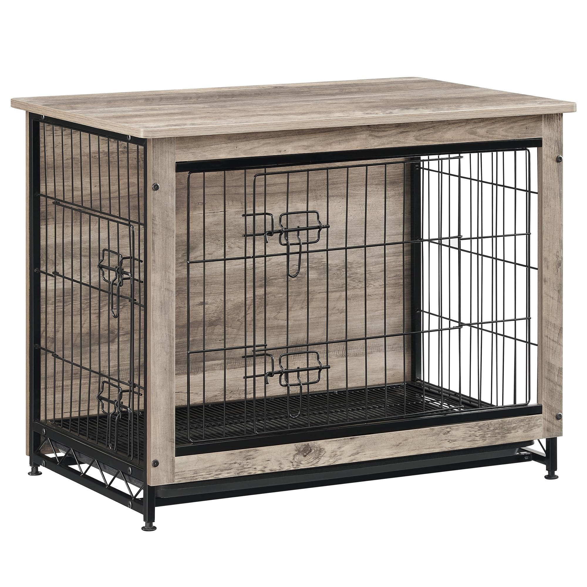 Rakuten - 犬 ケージ 木目調 ウッディサークル 82.5x55.5x64cm インテリア 組立簡単 トレー付き お掃除簡単 天板付き 超小型犬～中型犬向け 犬