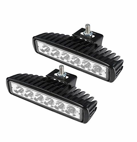 AutoGo LEDワークライト 18W 6LED 作業灯 LEDライトバー 狭角タイプ 6連10-30VDC対応(12V/24V兼用) 防水?防塵?耐衝撃?長寿命 オフロード