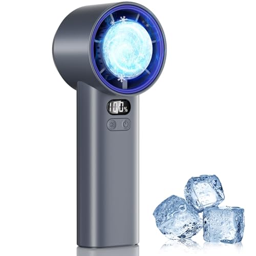 HandFan ハンディファン 冷却プレート搭載 5200mAh 大容量 最大20時間動作 小型 100段階風力調節 高速ジェット風 手持ち扇風機 Type-C充