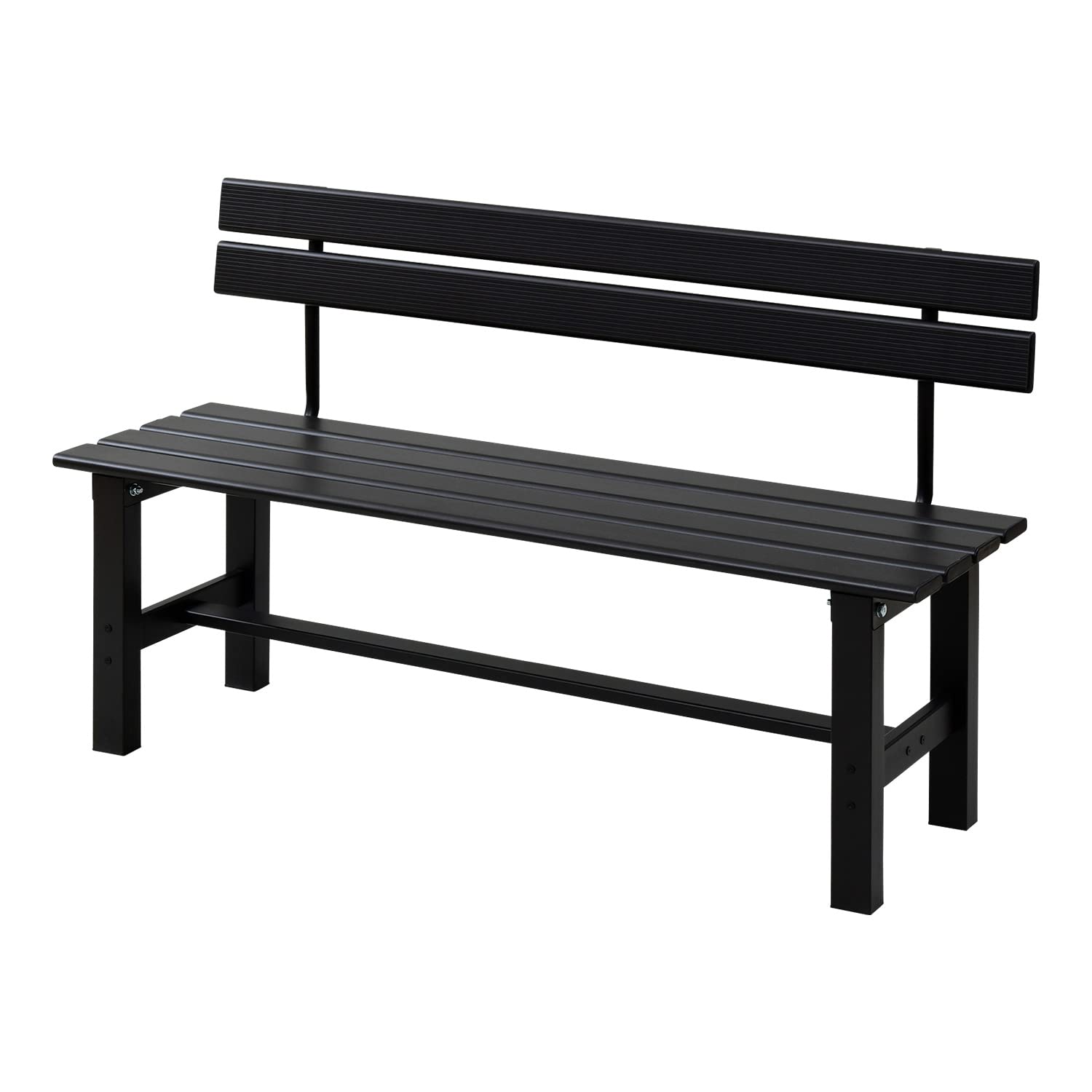 アルミ縁台 背付き 幅120×奥行40×高さ72cm ガーデンベンチ ガーデンチェア ベランダ バルコニー 軽量 ..