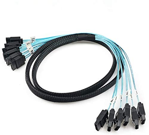 CableDeconn高速6個/セットSata 3 SATAケーブルSASケーブル6Gbpsサーバー1M用