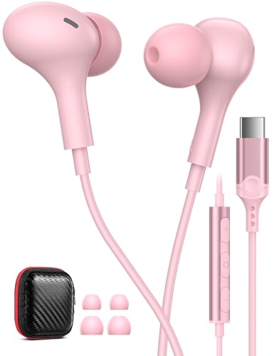 iMangoo タイプc イヤホン 有線 マイク付き 磁気収納 カナル型 対応iPhone 16 15/Google Pixel 8a 7a Pro/Samsung S23 S24 Ultra z flip