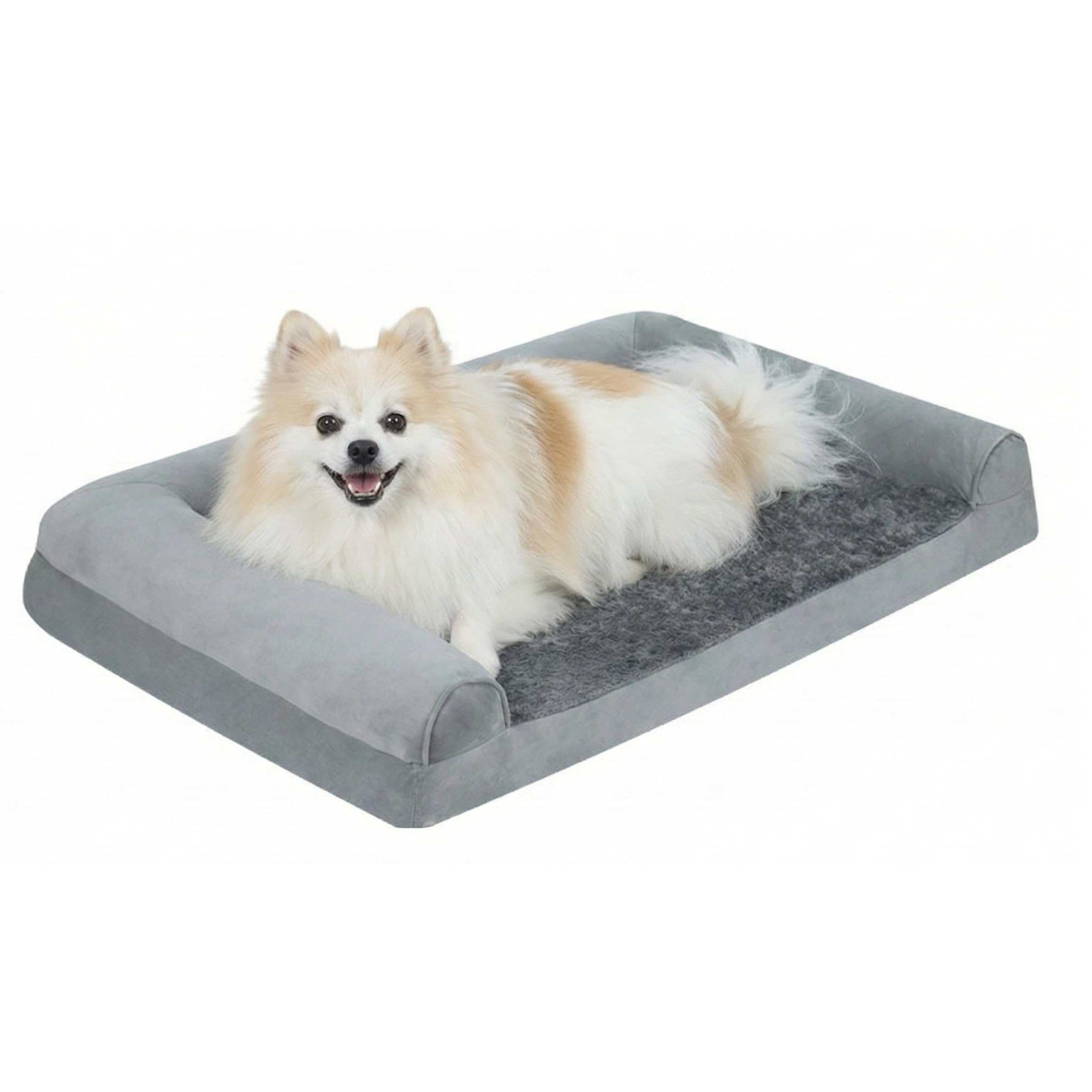 Rakuten - 犬用ベッド [カバー取り外しOKで清潔]ペットベッド 滑り止め付き あご乗せ枕でリラックス 小型犬 中型犬 大型犬 犬