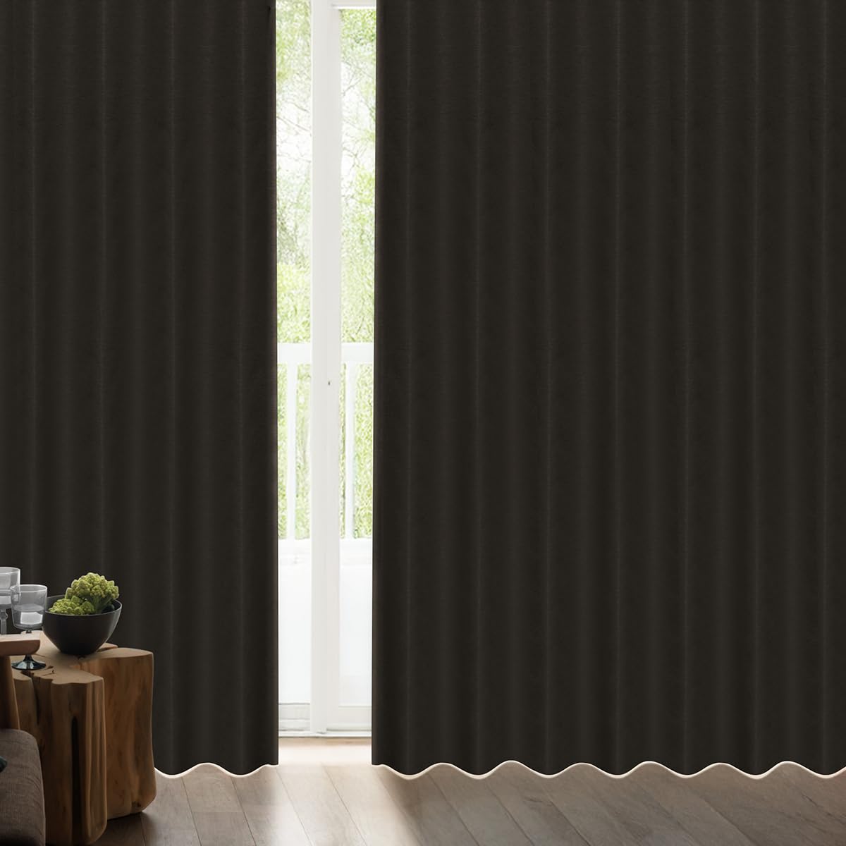 [カーテン] 断熱?遮熱カーテン遮光生地使用【形状記憶加工】遮音 防音効果で生活音を軽減 高断熱 静 遮光1級(4.0)