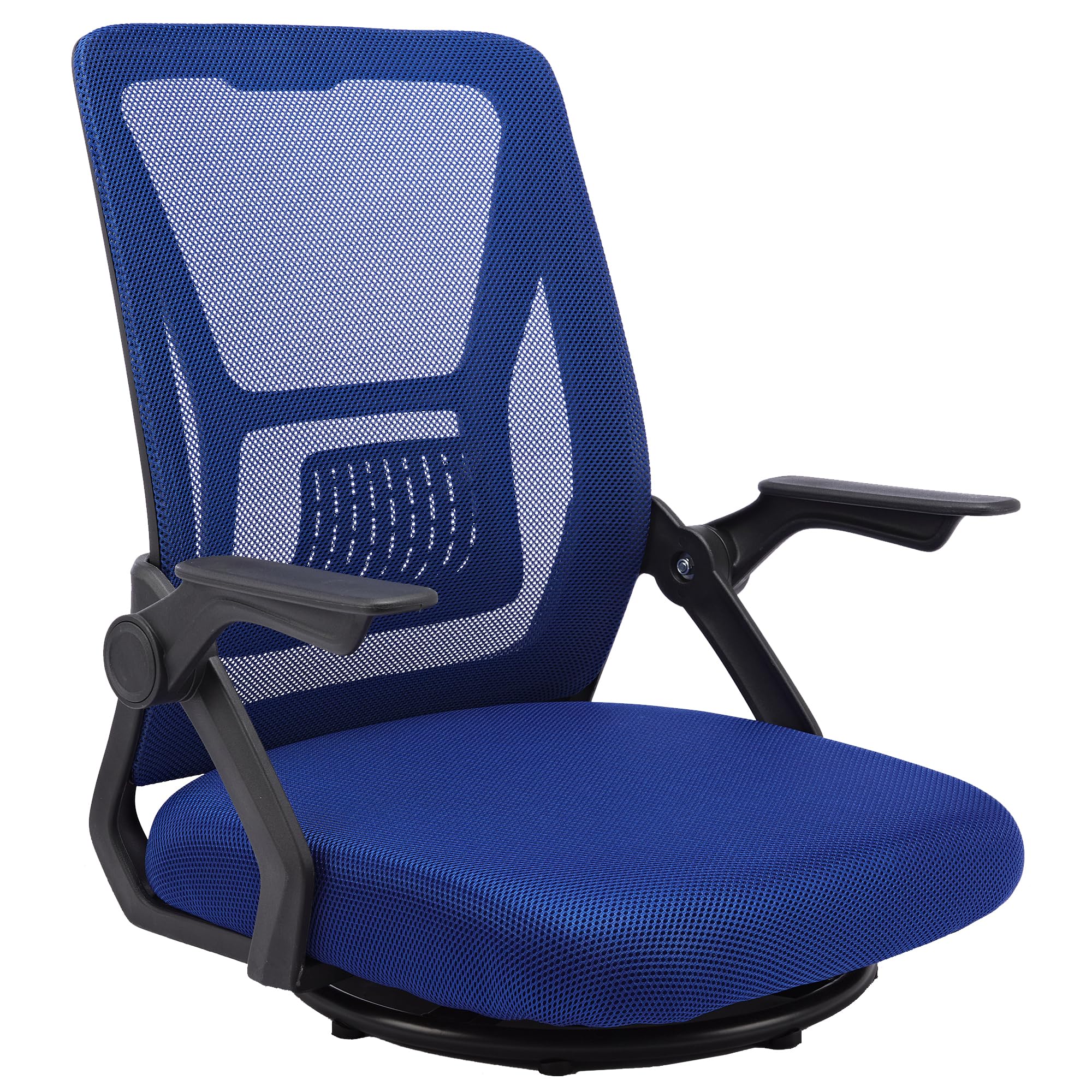 座椅子 回転座椅子 360度回転 肘掛け 通気性メッシュ 回転式 ダークグレー Amazon｜MAZOT 座椅子 回転座椅子 360度回転 人間工学 疲れない デスク