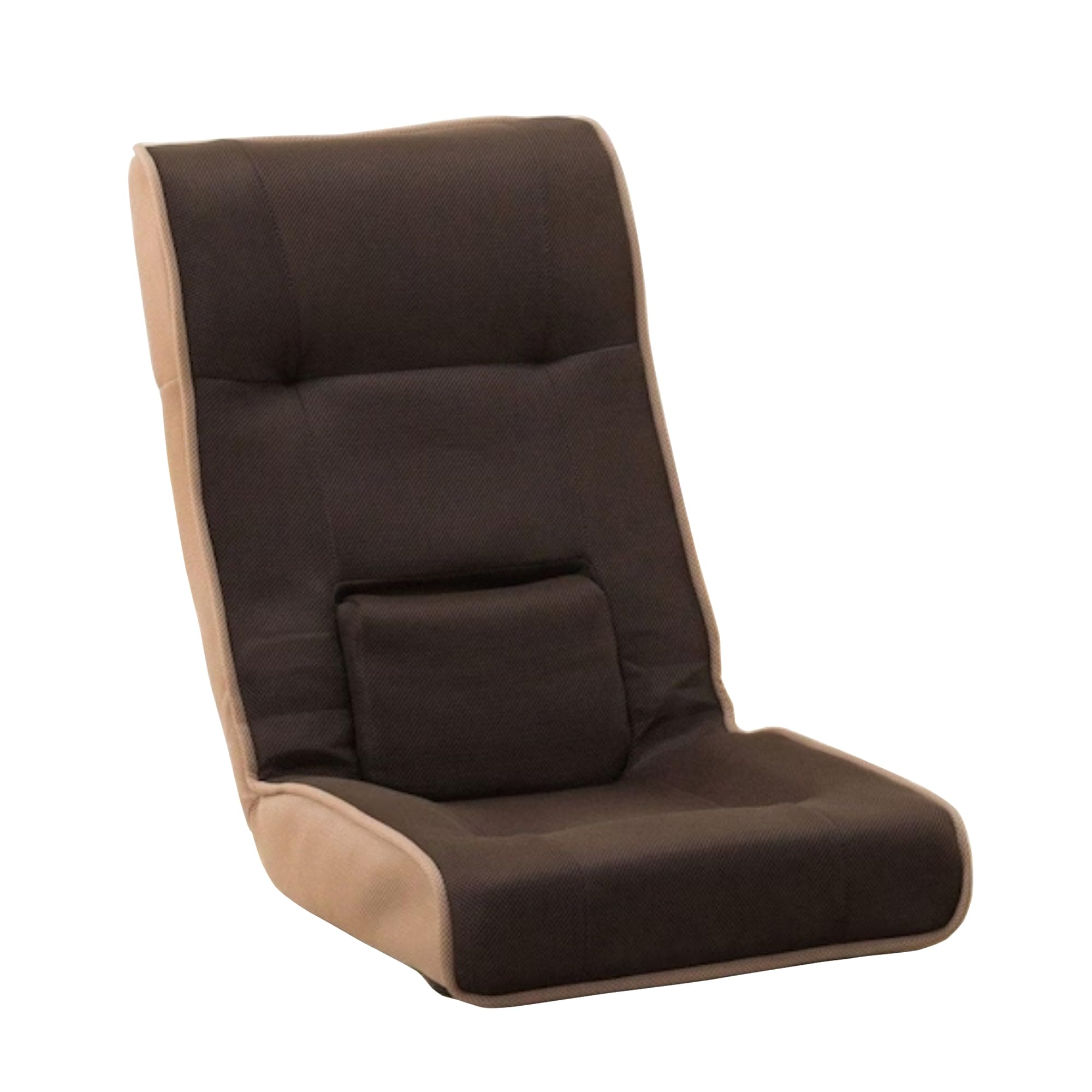 Rakuten - 通気性の良い 腰サポート座椅子 ブラウン