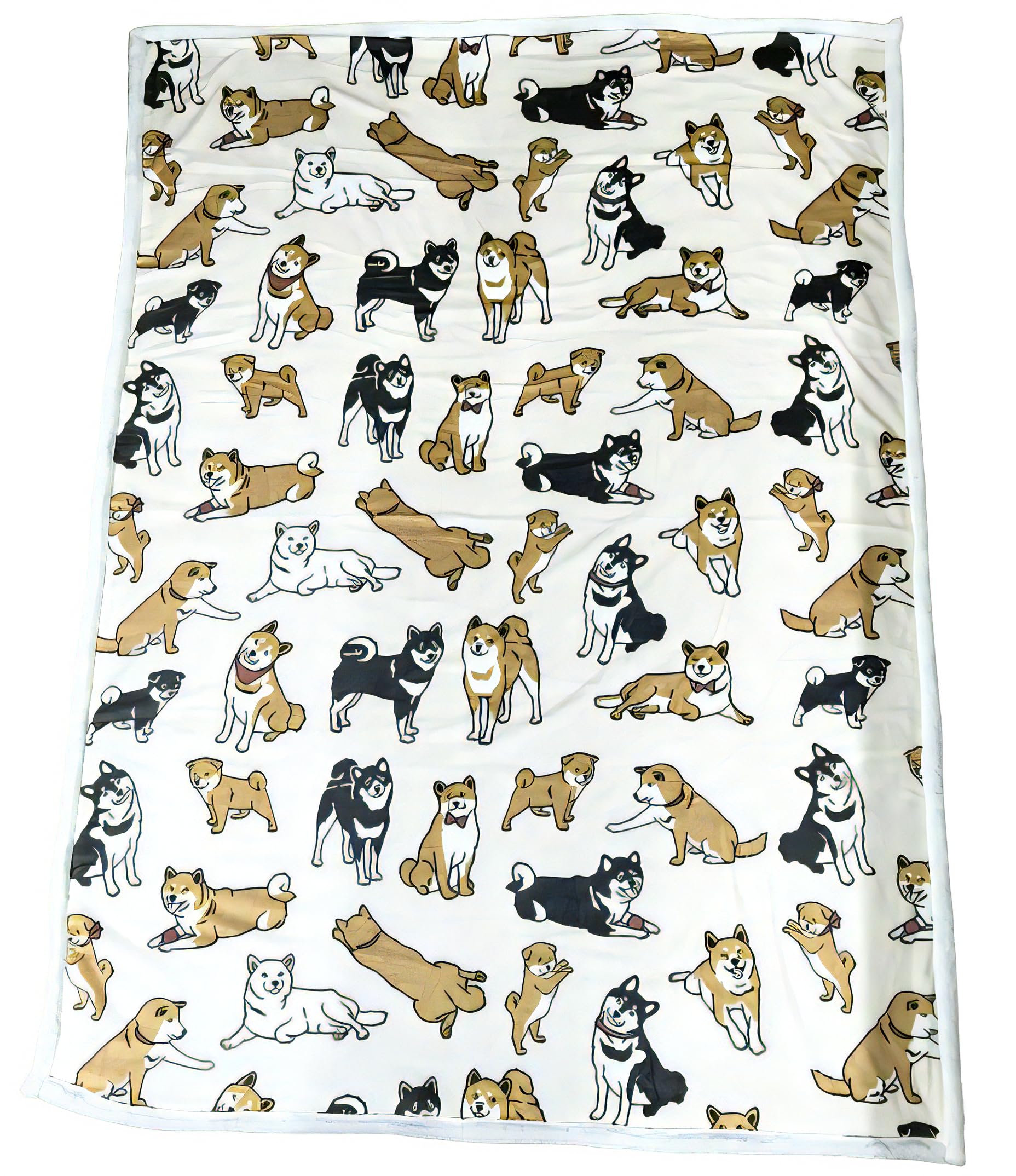 Rakuten - 柴犬 ブランケット ひざかけ 柴犬 グッズ しばけん 膝掛け 雑貨 (150cm×200cm 約900g フランネル素材 片面デザイン)