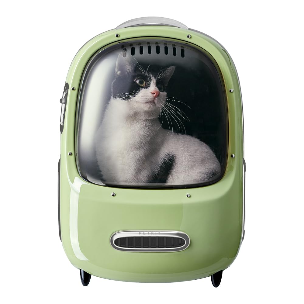 Rakuten - 猫用キャリーバッグ ペット 通気性 飛び出し防止機能を備え 内蔵ライト 人間工学に基づいた設計 お出かけバック 通院 散歩 旅行 小型犬