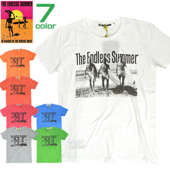 THE ENDLESS SUMMER Tシャツ エンドレスサマー メンズ 半袖Tシャツ ★ Tシャツの中でも人気のあるフォトプリントは、セクシーなサーファーが描かれたヴィンテージ感のある1着。夏にピッタリなオススメのTシャツです。⇒TSS-032