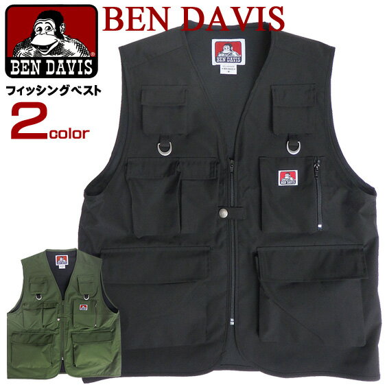 BEN DAVIS ベスト ベンデイビス フィッシングベスト ベンデイヴィス FISHING VEST ベンデビ ゴリラマーク ブランドタグベンデービス　フィッシング ベスト ベンデイヴィス トップス カジュアル コーデ アメカジ BEN-1388