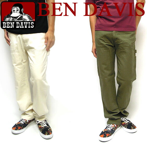 BEN DAVIS パンツ ベンデイビス メンズ ベンデービス ロングパンツ。7つのポケットが付いた小物も収納出来る便利でお洒落なペインターパンツ。カジュアルにカッコ良く着こなせるロングパンツが3色展開で登場しました。 BEN-701のサムネイル
