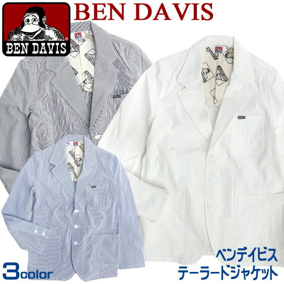 BEN DAVIS ジャケット ベンデイビス テーラードジャケット ★ ベンデービスのカッコいいシルエットのジャケットが登場。コットン素材を使用したのサマーコーデュロイのカジュアルなジャケット。ベンデイヴィスらしい1着 BEN-039