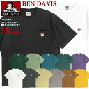 BEN DAVIS Tシャツ ベンデイビス 2022 ビッグシルエット 胸ポケット付き 半袖Tシャツ メンズ ベンデイヴィス ビッグT ゴリラタグ 半袖 オーバーサイズ 胸ポケットTシャツ クルーネック ポケT ストリート カジュアル アメカジ BEN-1872