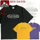 BEN DAVIS Tシャツ ベンデイビス 2022 アウトラインロゴ プリント ビッグシルエット 半袖Tシャツ メンズ ベンデイヴィス オーバルロゴ ビッグTシャツ バックプリント ヘビーウエイト オーバーサイズ 半T カジュアル アメカジ BEN-1884