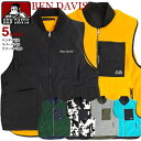 BEN DAVIS フリース ベスト リバーシブル メンズ ベンデイビス 2WAY ナイロン キルティング ジップ フリースベスト ノースリーブフリース へちまキルト 秋冬 インナー アウター ユニセックス 防寒 BEN-1994(4)