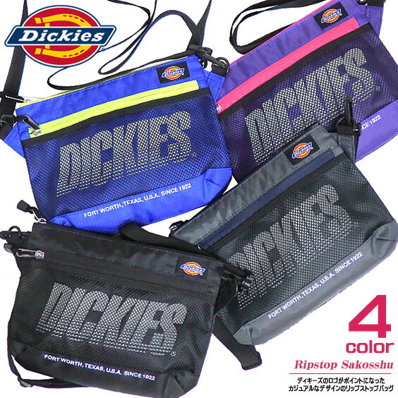 DICKIES サコッシュ ディッキーズ ショルダーバッグ メンズ クラッチバッグ リップストップ メンズ バッグ レディース カバン ユニセックス 鞄 男女兼用 カジュアル DICKIES-603