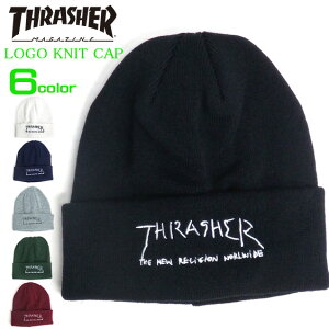 THRASHER ニット帽 スラッシャ 帽子 キャップアイテム ロゴ刺繍入り メンズ スケーターブランド THRASHER MAGAZINE 小物アイテム ニット 秋冬 メンズアイテム スケーターアイテム THRASHER-1005