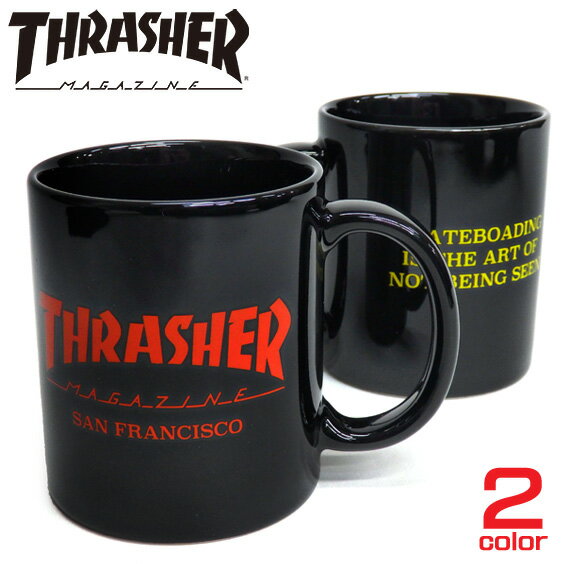 THRASHER マグカップ スラッシャ— 雑貨 THRASHER MAGAZINE MUGCAP スラッシャーマガジン グッズ マグ ブランドロゴ コップ 磁器 レッド イエロー 全2色展開 商品番号 THRASHER-1015