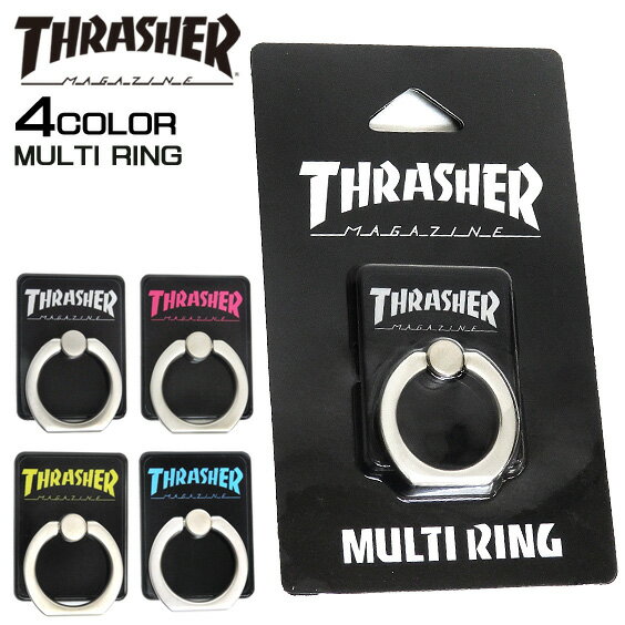 THRASHER マルチリング スラッシャー バンカーリング ロゴマーク フィンガーリング スラッシャーマガジン multi ring スマートフォン用ホールドリング thrasher magazine スマホアクセサリー THRASHER-1050