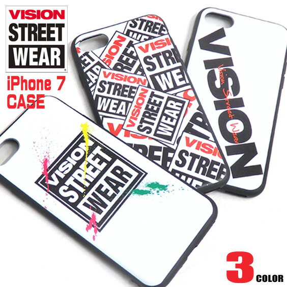 VISION iPhone7ケース VISION STREET WEAR アイフォン7ケース ★ ヴィジョンストリートウェア i-Phone7専用ケース お洒落なデザインのアイフォンケース ブランドロゴ柄 かっこいい アイフォンカバー TPU iphone7カバー VISION-316