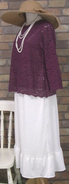 樂天商城 - 『merlot plus』〜花柄レース♪〜長袖プルオーバーブラウスシャツ(パープル)（春・夏・秋） レディース トップス 女性 長袖 プルオーバー 透け感 ラメ入り 紫系 【merlot plus(メルロープリュス)(メルロープラス)】