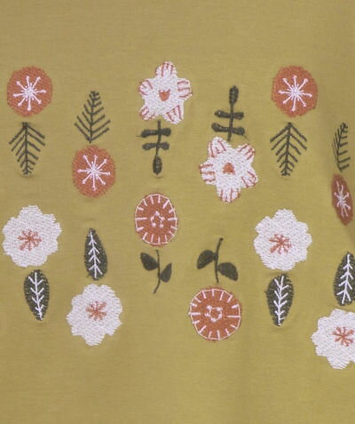 ティアード チュニック ブラウス ぽわん袖 レディース 【 210 g 40 番手 綿】 アップル プリント リボン 立体 半袖 Tシャツ レディース スリム ショート トップス