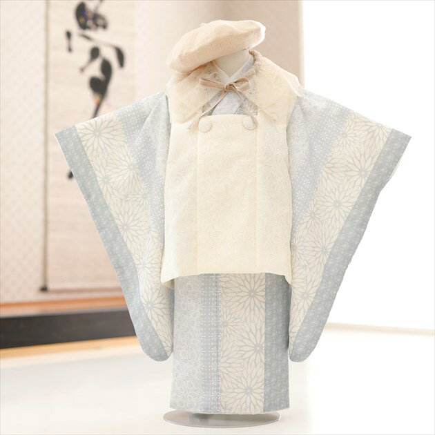 【レンタル】3歳 女の子 着物 七五三レンタル f1547 被布セット 和洋2way ケープ 着物レンタル 753 被布 貸衣装 3才 結婚式 和服 子供着物 ...