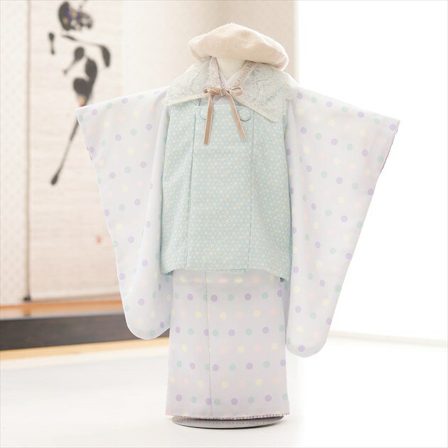 【レンタル】3歳 女の子 着物 七五三レンタル f1469 被布セット 753 被布 貸衣装 3才 結婚式 和服 子供着物 人気 かわいい着物 バースデー おし...